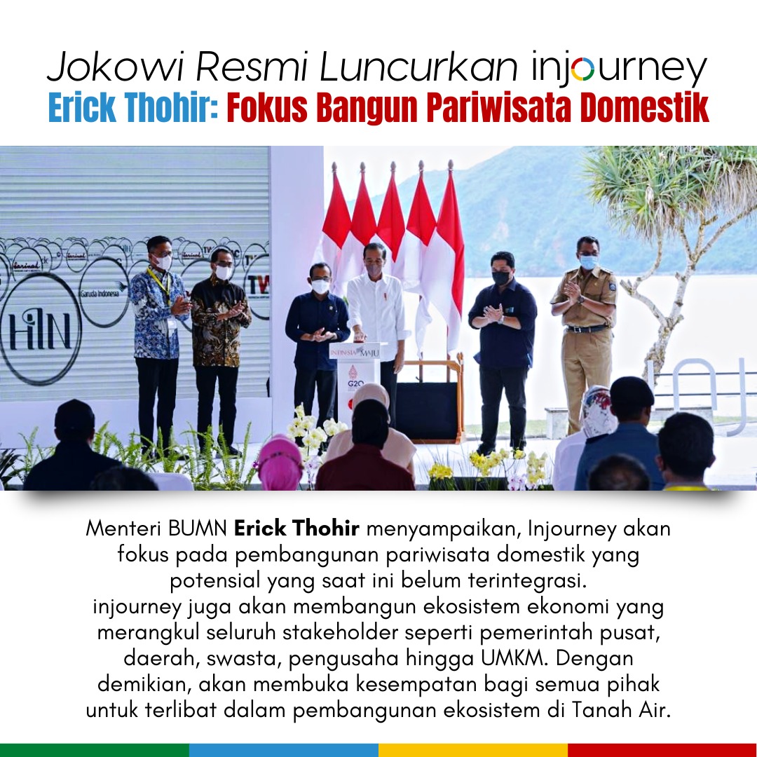 enop_ancha's tweet photo. Presiden Republik Indonesia Joko Widodo @jokowi dan Menteri BUMN @erickthohir Resmi Meluncurkan Injourney dan Fokus Bangun Pariwisata Domestik.
https://t.co/BZiB1u4KAV https://t.co/gTJqOBs3YZ