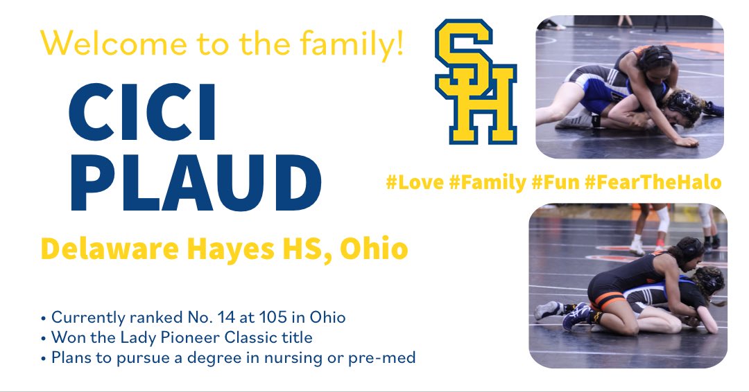 sienaheightsww's tweet photo. 🚨 BACK-TO-BACK POSTS TONIGHT because we got another one! Proud to welcome CiCi Plaud to our Saints family! She is fresh off of her title at the Lady Pioneer Classic &amp; comes to us from Delaware Hayes HS in Ohio. She’ll pursue a degree in nursing or pre-med!
.
#Love #Family #Fun https://t.co/L94KGyxv7Q