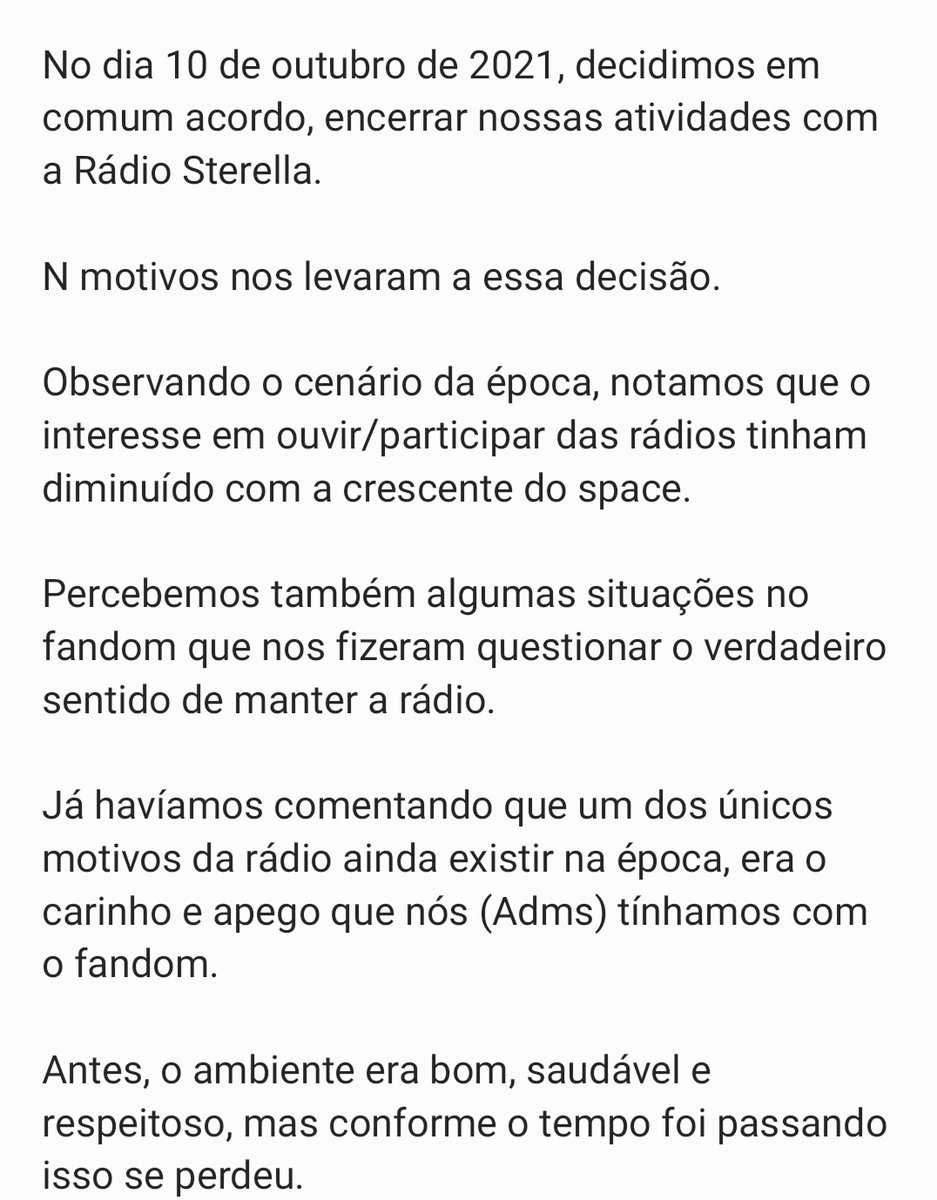 radiosterella's tweet photo. Se cuidem e se abram para novos ciclos! A vida é mais do que remoer o passado. Coisas boas acontecem para quem se dá a oportunidade de conhecer o novo💜🍫 https://t.co/p6llIjZLPG