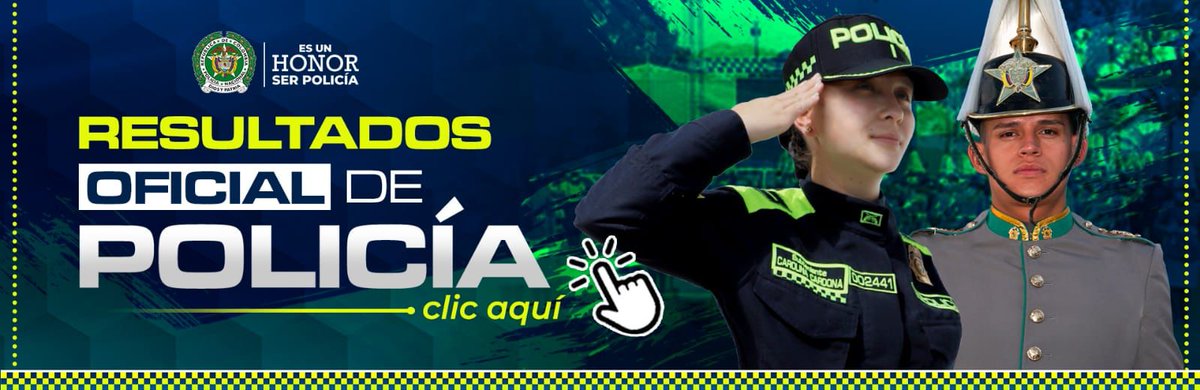 PoliciaColombia's tweet photo. ¡Felicitaciones a los aspirantes que superaron el proceso de incorporación! 

Estos son los resultados de la convocatoria a Oficial de la Policía Nacional de Colombia 🇨🇴. 

👇🏼👇🏼 
https://t.co/zijzN4pVL4

#EsUnHonorSerPolicía https://t.co/xtu1pvNJ0X