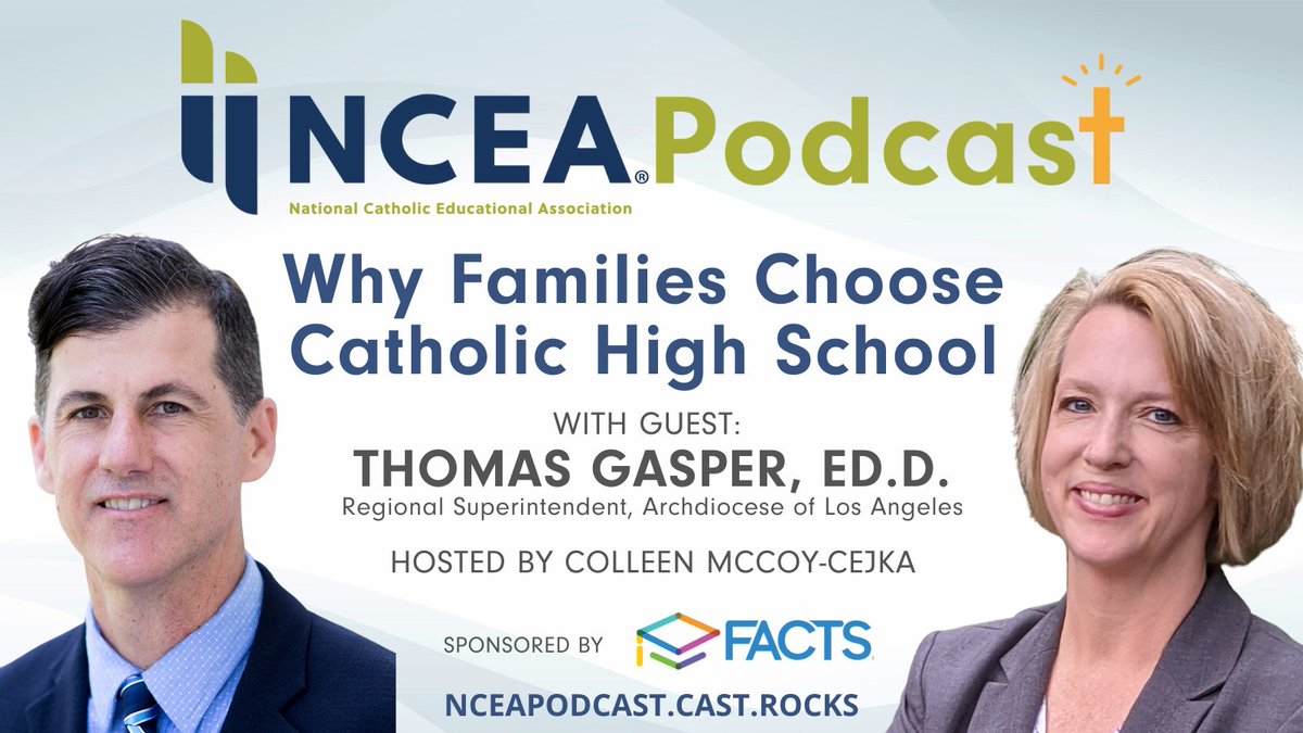 Thom_Gasper's tweet photo. Thanks @NCEATALK &amp; Colleen McCoy- Cejka for the opportunity to have an honest conversation about why students &amp; parents in are choosing to stay or leave our Catholic schools. You can hear more by visiting https://t.co/tIpwCx7hJ1 https://t.co/I66zrGE4zr