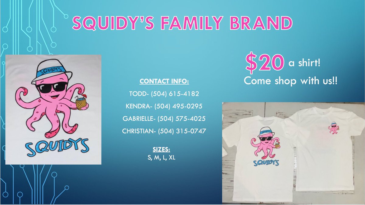 cacalamari83's tweet photo. Check out my family’s new “Squidys” brand. Contact me if interested https://t.co/WHE0i5lb2D