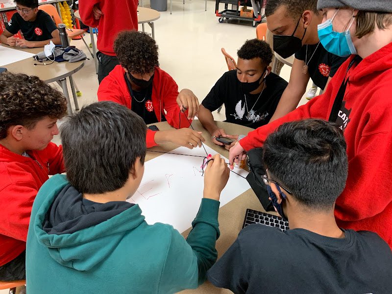 botcats3653's tweet photo. Can you believe it’s almost been 1 week? After spending Saturday engaging in teamwork activities and watching the kickoff, our Botcats have spent the week strategizing our priorities, prototyping and CADing the robot. #FIRSTFoward #RapidReact #AspireToInspire https://t.co/ayg4g74Unz