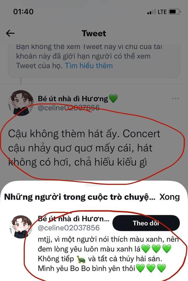 JacksonyeeD's tweet photo. @luctratyty @AdlerD11 t đang bảo xem kĩ năng hát tiến bộ như nào ở stage năm ngoái lại kêu đẹp thì húp🤣. Thế mày k thấy cái này à. Kp điêu toa hay gì https://t.co/EC2n7w9qJg