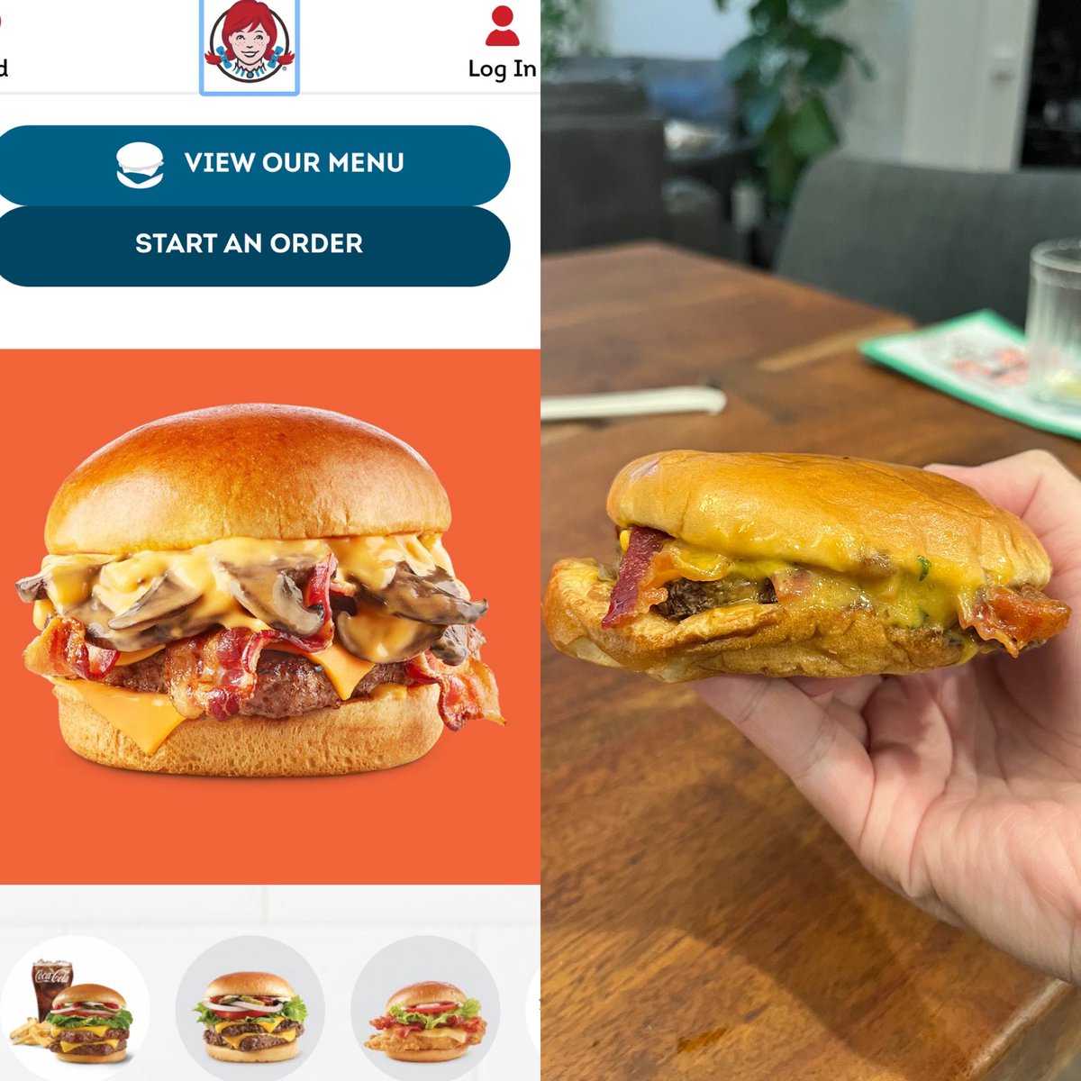 Sharbeary's tweet photo. @Wendys Ad vs. Reality… pretty sad false advertising! And they also forgot my fries!! https://t.co/N3uEij91pU