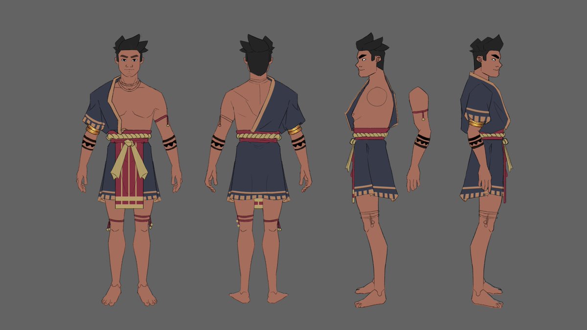 Masakeef's tweet photo. This is my original character, Sylvan, inspired by Filipino Martial Arts and Culture! He wields Arnis Sticks!
Full body, front, back and side sheet and Bust Portrait!

#artph https://t.co/D8hflheJsS