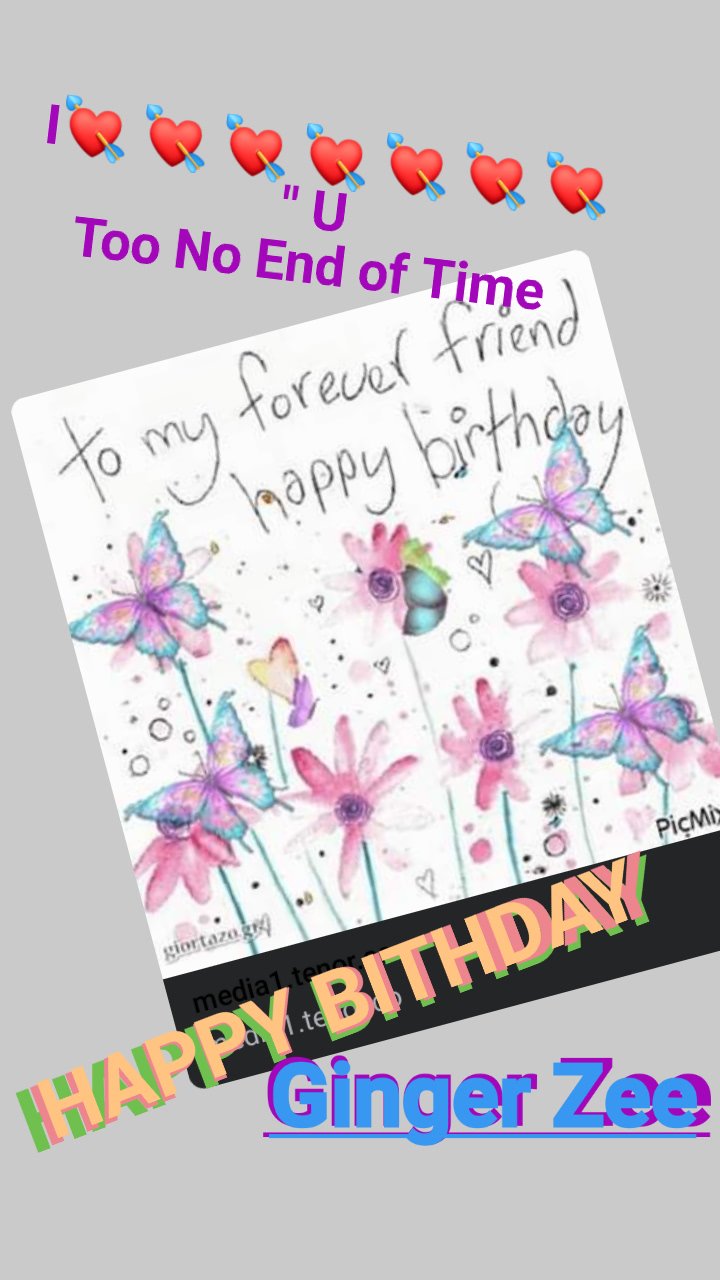 Happy birthday my b.f.f. ginger zee love u \" \"  