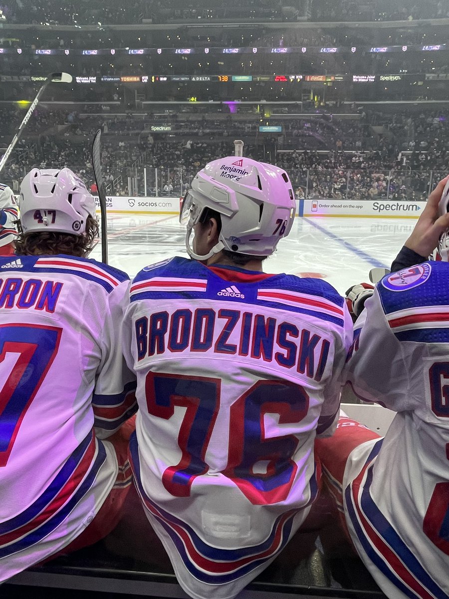 Had to snap a shot of <a href="/Brodzyy/">Jonny Brodzinski</a> at the <a href="/NYRangers/">New York Rangers</a> game, as this was one of my many nicknames growing up. #NoQuitInNY #NYR