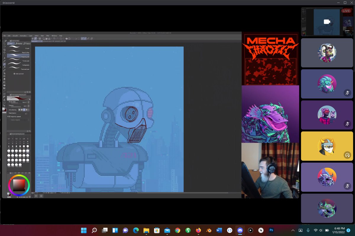 Sir PantsALot (@sirpantsalot2) on Twitter photo Hop into the <a href="/Animetas1/">Animetas</a> discord right now!!
<a href="/EthanSBrewerton/">🤖 Ethan S. Brewerton 💀</a> from <a href="/MechaChaoticNFT/">⚠ Mecha-Chaotic⚠</a> is drawing a derivative of my <a href="/RobotDAO/">RobotDAO</a> robot A21 live. Join us watch the art unfold as we learn more about both projects.
LFGMETA Hop into the <a href="/Animetas1/">Animetas</a> discord right now!!
<a href="/EthanSBrewerton/">🤖 Ethan S. Brewerton 💀</a> from <a href="/MechaChaoticNFT/">⚠ Mecha-Chaotic⚠</a> is drawing a derivative of my <a href="/RobotDAO/">RobotDAO</a> robot A21 live. Join us watch the art unfold as we learn more about both projects.
LFGMETA