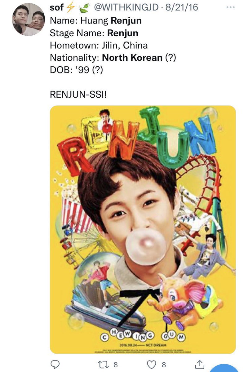 Igbt127's tweet photo. 2. false facts spread about renjun prior to his 2016 debut in dream: north korean and a 97 liner https://t.co/zuoyVS23JV