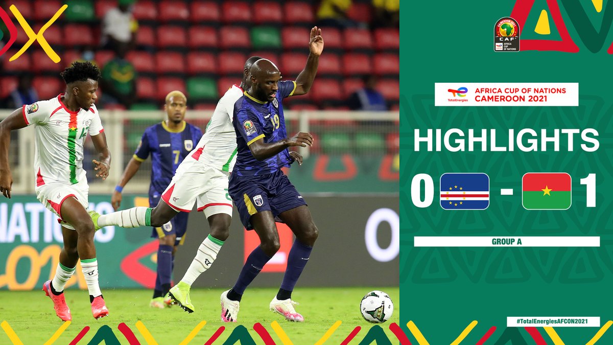 📹 𝐇𝐈𝐆𝐇𝐋𝐈𝐆𝐇𝐓𝐒: 🇨🇻 0-1 🇧🇫 

A brilliant team-goal secured the full points for #TeamBurkinaFaso against #TeamCapeVerde. 🔥✅

#TotalEnergiesAFCON2021 | #AFCON2021 | #CPVBFA | @Football2Gether