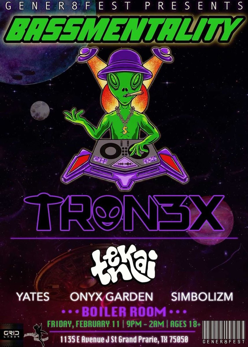 YO TWITTER 👀 after a 4 month hiatus, ya boy is back in action. I’ll be throwing down a VERY SPECIAL SET for the <a href="/Gener8Fest/">Gener8Fest</a> 
💥BOILER ROOM💥 BASSMENTALITY show!!! Alongside the king <a href="/TRON3X_/">TRON3X 🌶👽🛸</a> &amp; many more!!!

Get tickets here ⬇️⬇️⬇️
gener8fest.ticketspice.com/gener8fest-pre…