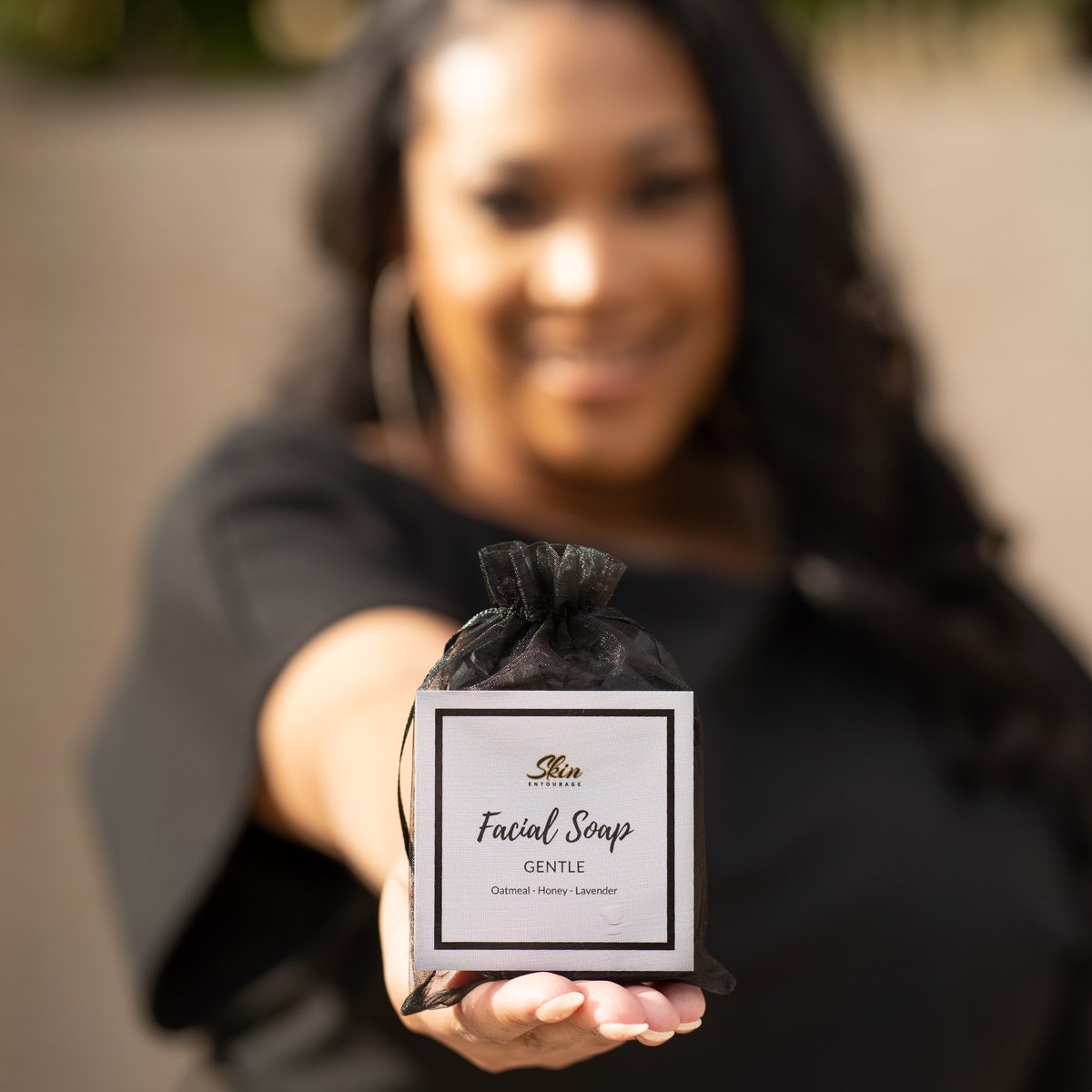 Have you checked out our Gentle Facial Soap!?!

It was created for all skin types, even the most sensitive skin! It works as a gentle exfoliant, soothes &amp; relives itchy skin, rehydrates &amp; restores your natural moisture, &amp; fights damage from free radicals! 
SkinEntourage.com