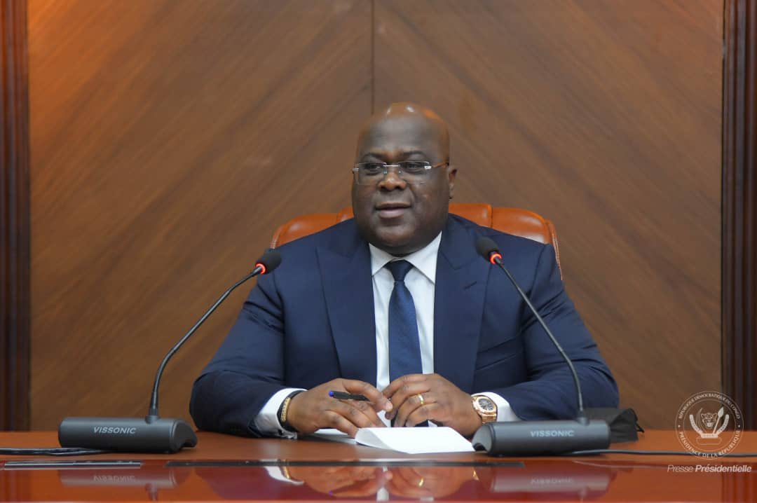 Presidence_RDC's tweet photo. Le chef de l'État a présidé, ce jeudi 13 janvier à la Cité de l'Union africaine, la première réunion du Comité politique de pilotage du programme de développement à la base dans les 145 territoires du pays. https://t.co/PXFr5yxXdo