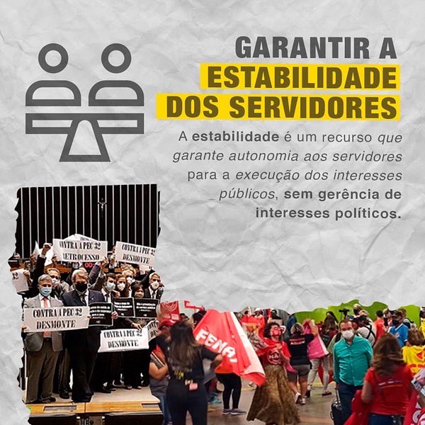SINASEFE's tweet photo. 4 motivos para lutar em 2022!
1- É preciso enterrar de vez a PEC 32 #ContraPEC32
2- Garantir a estabilidade dos servidores
3- Reposição Salarial não é aumento, é um direito
4- O serviço público é do povo brasileiro!
Em nosso portal: https://t.co/tkbHJssFNn https://t.co/ftEpskvZwJ
