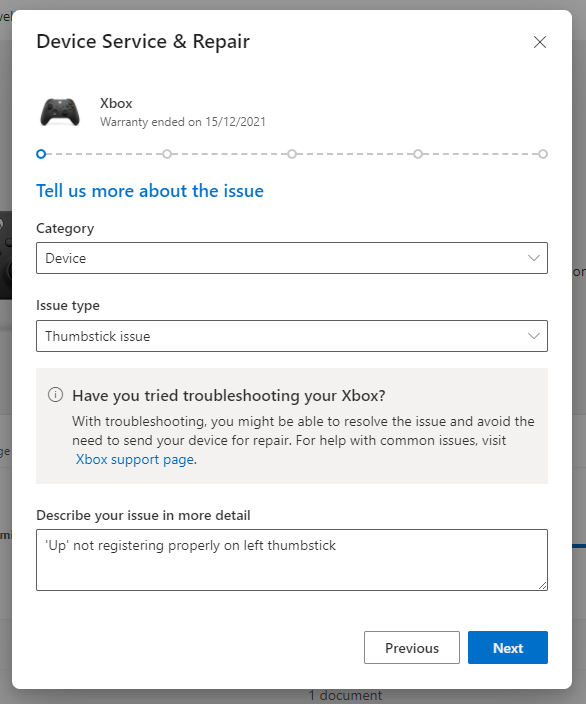Gleadell's tweet photo. @MicrosoftHelps I'm trying to access a repair for my Xbox Elite Controller but for the last week of trying I get an error message. Can you assist please? https://t.co/5JorwGGDHb