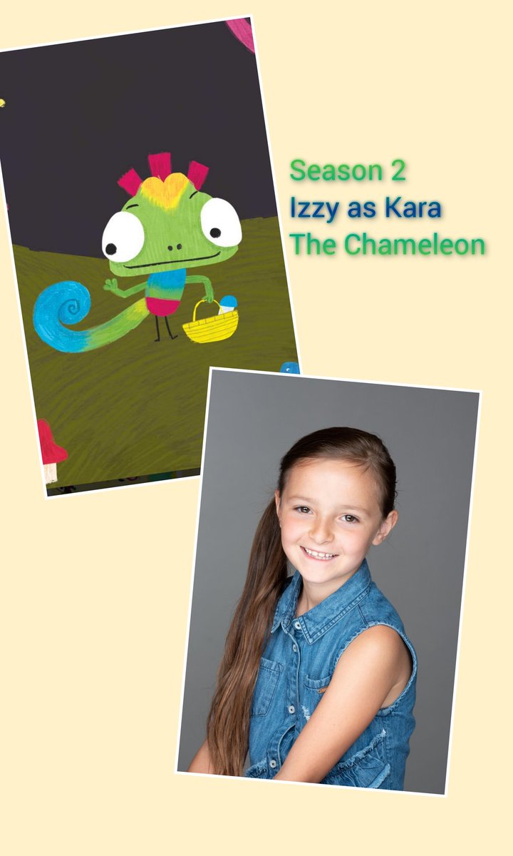Isabella had the best day today recording the Voice of Kara the Chameleon in the Super Animated TV Series Brave Bunnies.