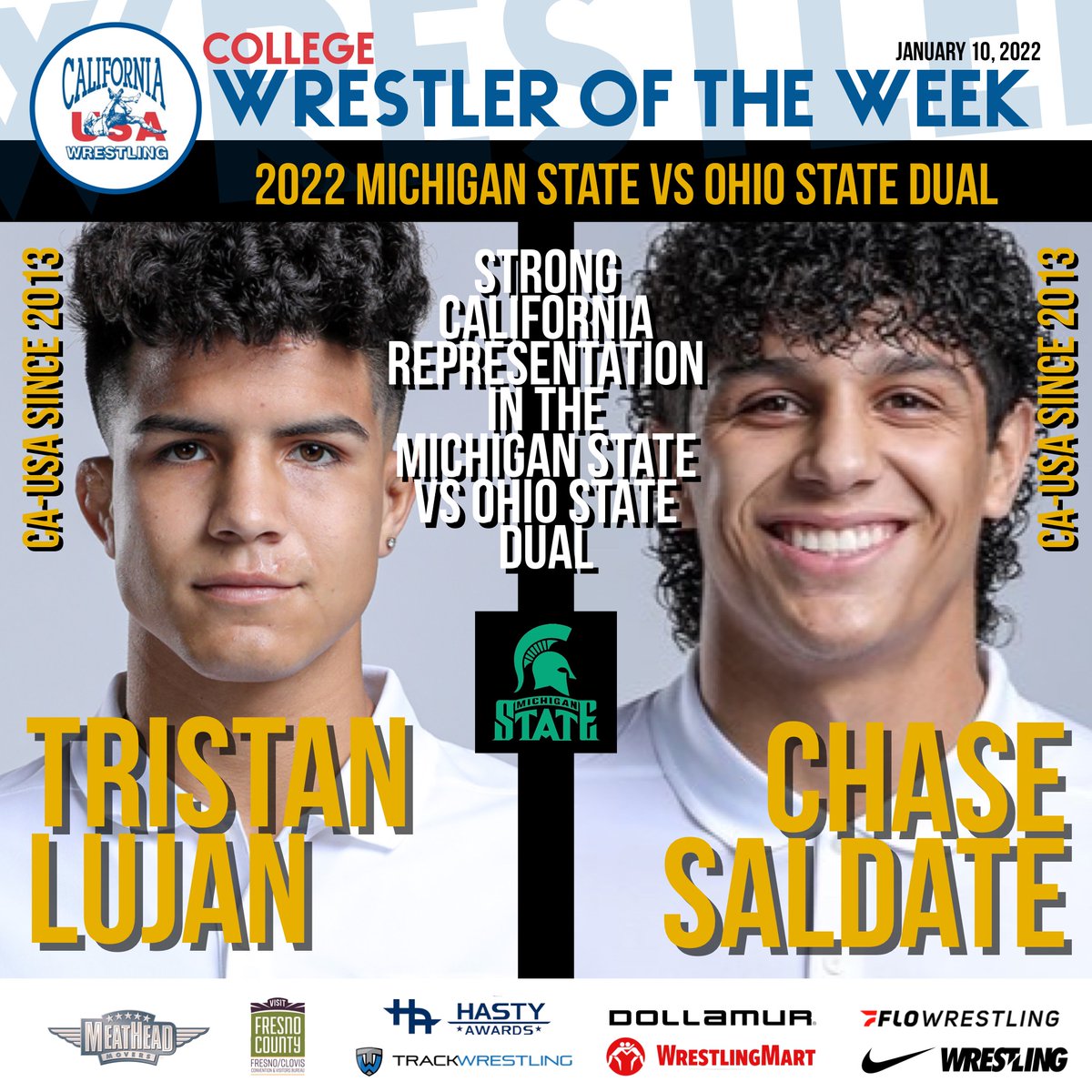 CAUSAWrestling (@calusawrestling) on Twitter photo Another crazy weekend for #CAUSAWOW! This week we highlight some teams with "Dynamic Duo's" doing big things for our state.
Congrats <a href="/TVHSWrestling/">TVHSWrestling</a>, <a href="/MarinaVikings/">Marina Vikings</a>, @wrestlingmsu, <a href="/VacaWrestle/">Vacaville Wrestling</a> Another crazy weekend for #CAUSAWOW! This week we highlight some teams with "Dynamic Duo's" doing big things for our state.
Congrats <a href="/TVHSWrestling/">TVHSWrestling</a>, <a href="/MarinaVikings/">Marina Vikings</a>, @wrestlingmsu, <a href="/VacaWrestle/">Vacaville Wrestling</a>