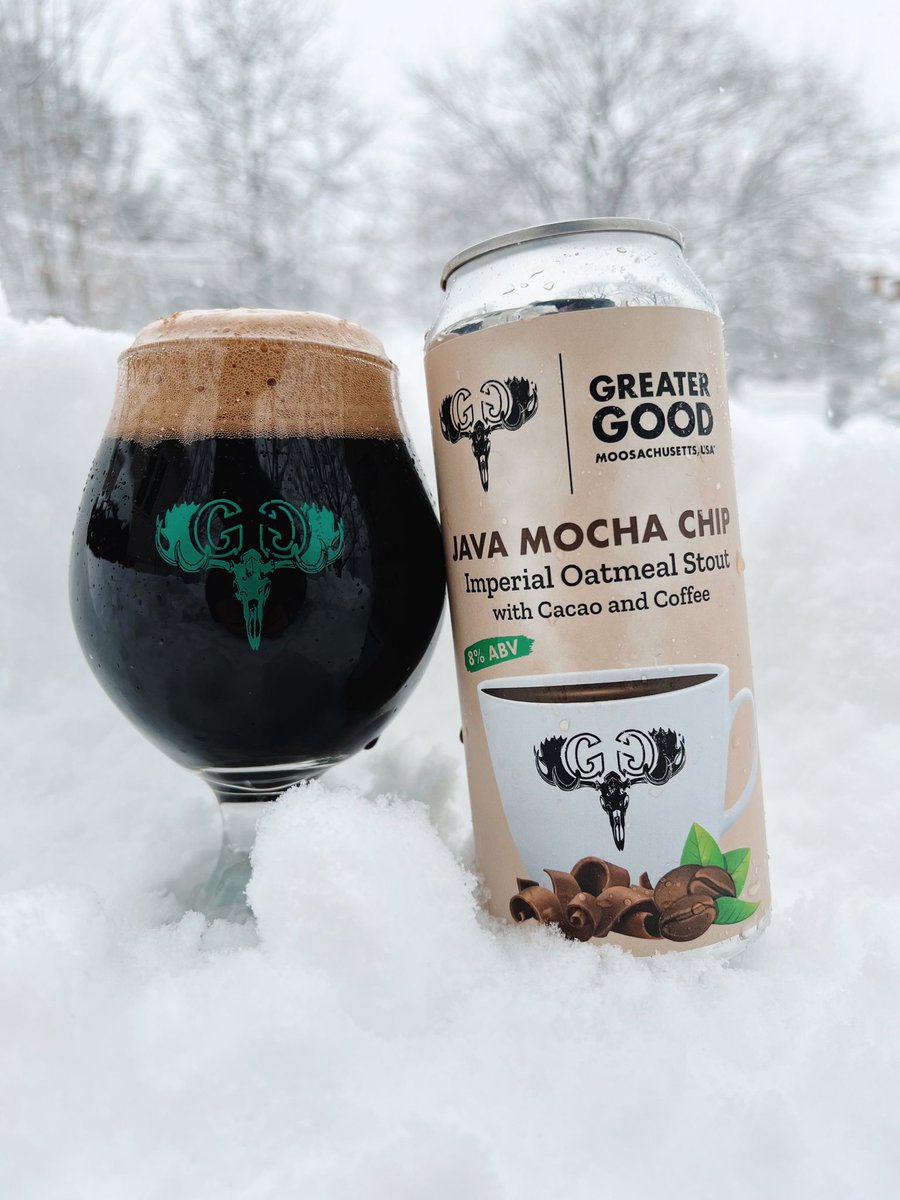greatergoodbrew's tweet image. Java Mocha Chip 8% Imperial Oatmeal Stout is here! ☕️ 

We teamed up with @acousticjava to create this creamy creation that is reminiscent of your favorite coffee drink. Guaranteed to warm you up during this winter weather. ❄️

Available tomorrow 1/14 in the taproom and online!