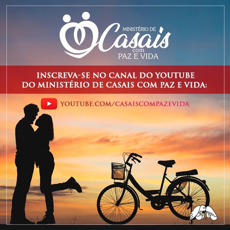 Acesse o Instagram e Facebook, digite: @casaiscompazevida e vem com a gente, e no YouTube, é só pesquisar Casais com Paz e Vida e se inscrever no canal e ativar as notificações.

Ministério de Casais com Paz e Vida, vida abundante e de qualidade para o seu relacionamento!