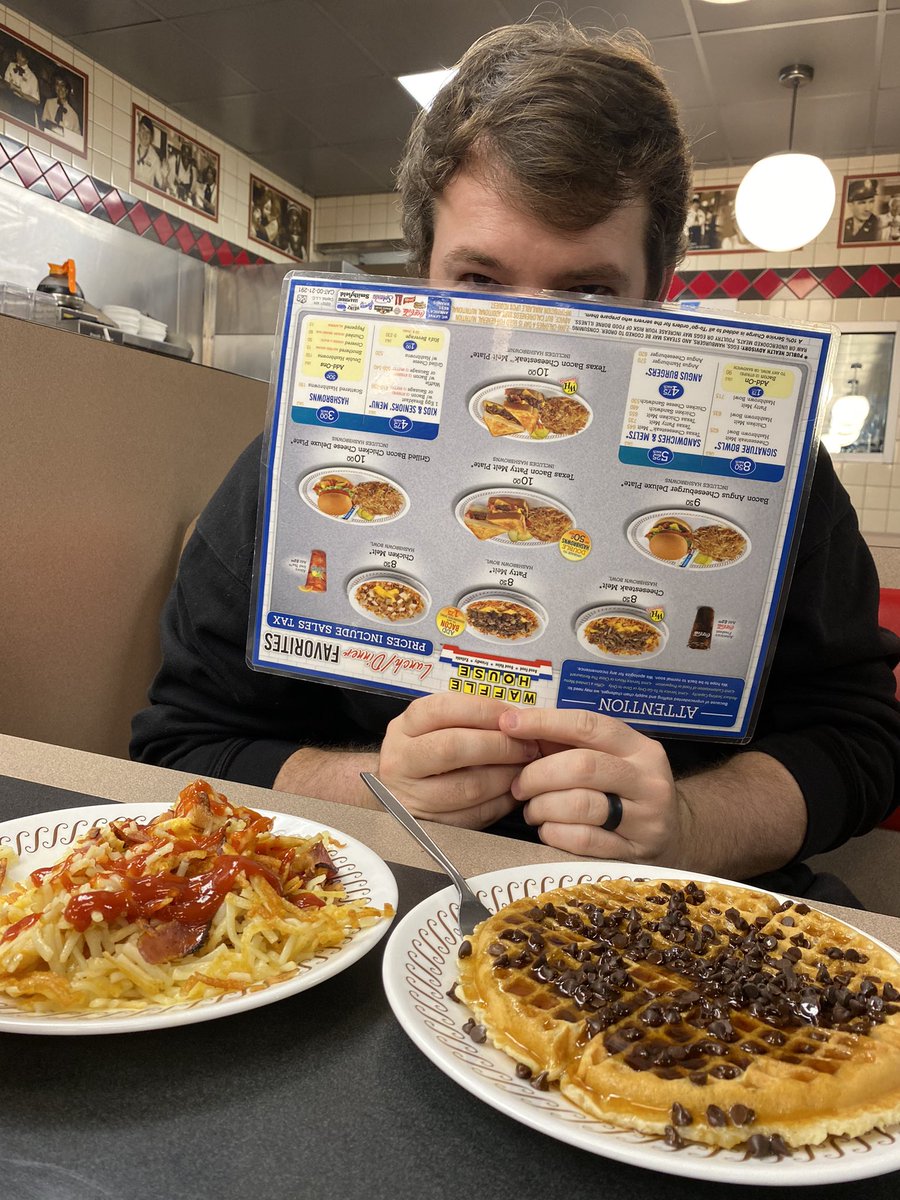 sydthomp14's tweet photo. A little late waho post from Waffle House #97 😅 just shows life lately has been cRaZy!! @ColbyPainter32 https://t.co/EQxgLK93rN