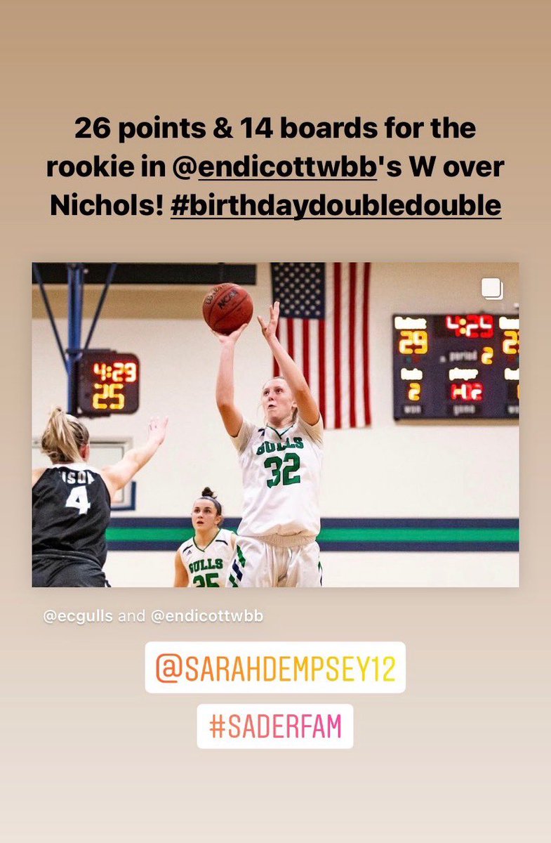 Stat stuffer —- lets go <a href="/sarahdempsey_12/">Sarah Dempsey</a> chking in with 26 pts &amp; 14 boards …. in her team’s recent win #letsgo