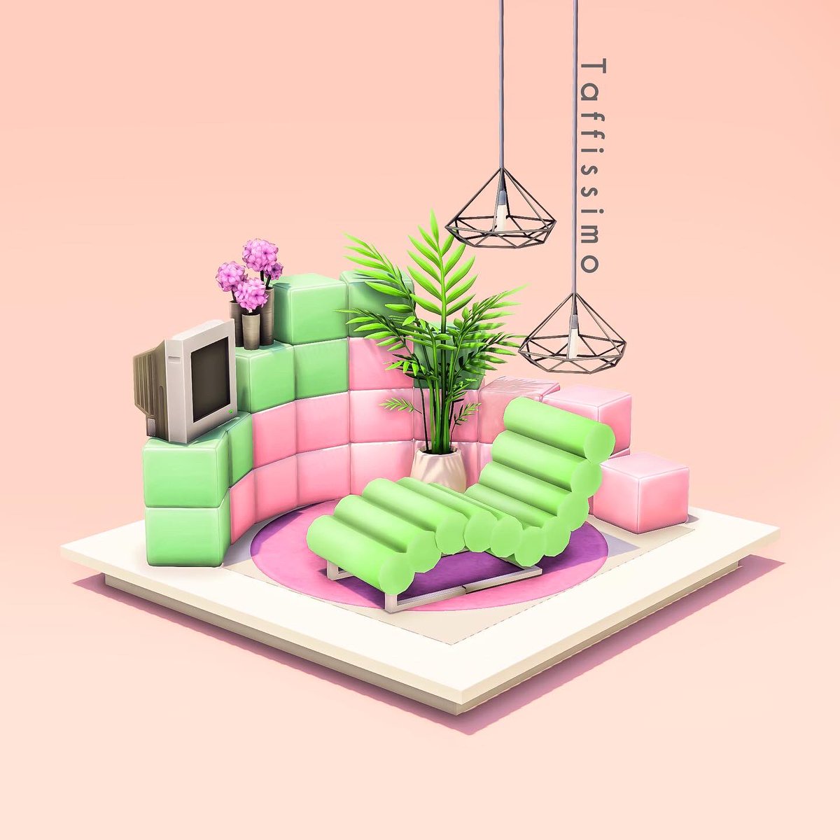 taffissimo's tweet photo. Can you identify the object I used for this Bauhaus lounge chair?

More color variants on my IG: taffissimo_builds 😘

@thesims #thesims #showusyourbuilds #ts4tool  @TwistedMexi @SimsCreatorsCom @simmersdigest https://t.co/LTBEzthU8p