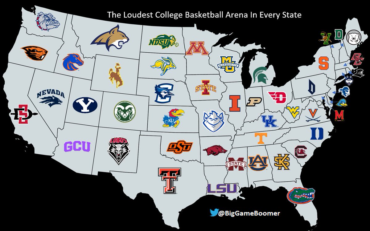 The Loudest College Basketball Arena In Every State