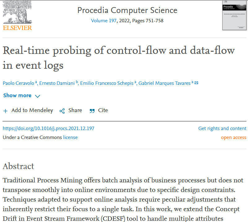 MahendrawathiER's tweet photo. Also available is a paper from @paoloceravolo @gmtavares_ @edamiani064 as part of Process Science and Data Analytics #ProDTix track about real-time probing of control-flow and data-flow in event logs.
https://t.co/Ncwk9cABaD

#processmining #controlflow #ISICO2021 https://t.co/aJ0kxrTYg3
