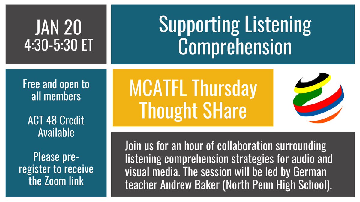 mcatfl's tweet photo. Join us next Thursday for our January Thought Share! Free and open to all members. Register here: https://t.co/n4AbcWLdYX https://t.co/u4U2gcXu3K
