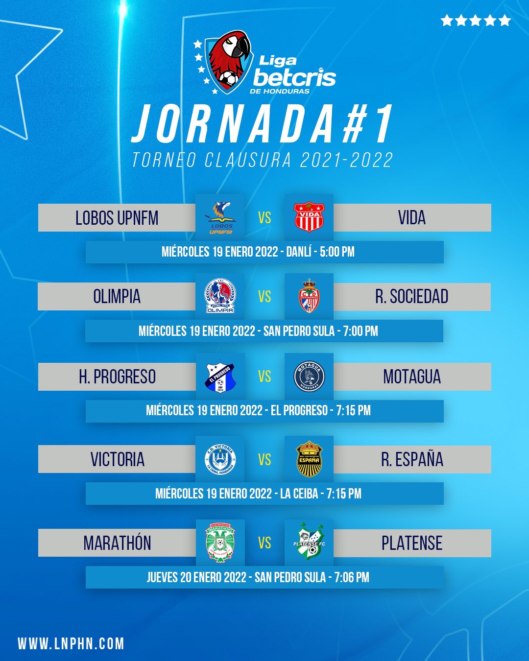 Asistencia esposa Posicionamiento en buscadores Liga Betcris de Honduras on Twitter: "¡JORNADA 1!⚽🔥 Los juegos de la  #Jornada1 del #TorneoClausura 2021-2022 de la #LigaBetcrisHonduras con los  horarios oficiales. #Honduras #LigaBetcrisHonduras #SomosBetcris  https://t.co/YQuiMsnjsH" / Twitter