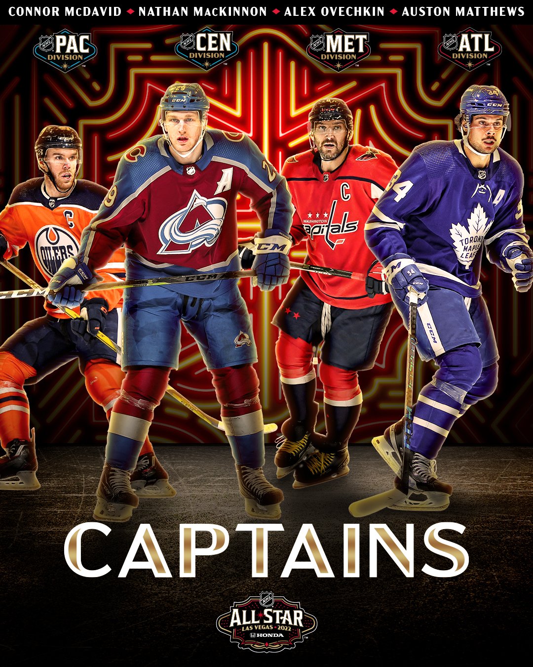 Ovechkin, McDavid, Matthews headline NHL all-star roster