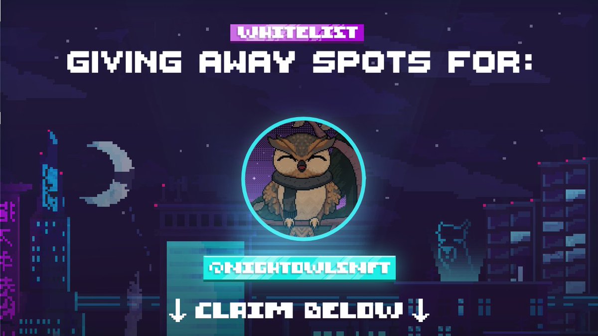 Llamaverse_'s tweet photo. Giving away 2 WL spots for @NightOwlsNFT!🦉

To enter:
➡️Like, RT, and tag 2 friends
➡️Follow @Llamaverse_ &amp; @NightOwlsNFT 
➡️Join Our Discord: https://t.co/k3RqEjUBCa
➡️Join Their Discord: https://t.co/0Ra6SIF6g7

Hoot hoot! Good luck! https://t.co/9y2MBHqR6v