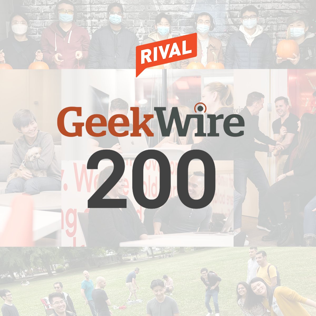 RivalTechCo's tweet photo. Excited to share that we've made our debut on @geekwire  200 — a monthly ranking of the hottest startups in the Pacific Northwest. https://t.co/nvtzryLN8U #mrx #NewMR #restech #bctech https://t.co/CMuaJNuLSf