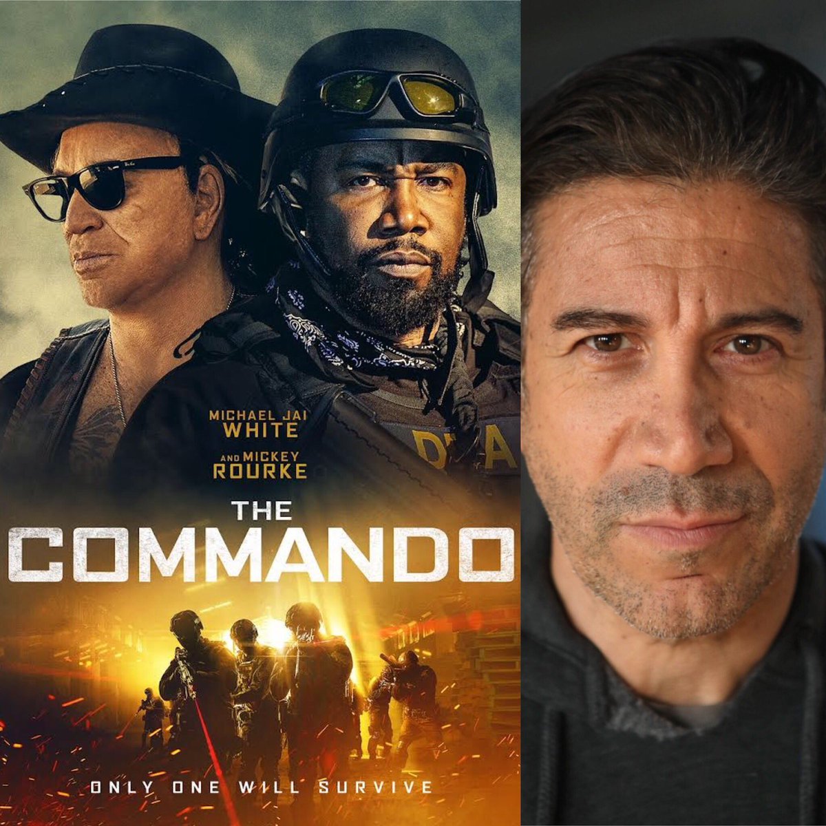 iAM_Global's tweet photo. Gianni Capaldi can be seen in his featured role #Dominic in action packed feature film #TheCommando starring Mickey Rourke and Michael Jai White. Release date in UK: February 3,2022 https://t.co/6ISdAXgR84
