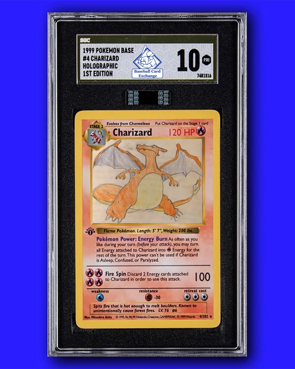 CaptProtoHook's tweet image. Just got back my @BBCExchange graded #charizard card... all 10's baby 😍

Wondering if @LoganPaul would be willing to exchange some sweet #GIJoe packs for it

#bbce #pokemon #baseset #3point5mil