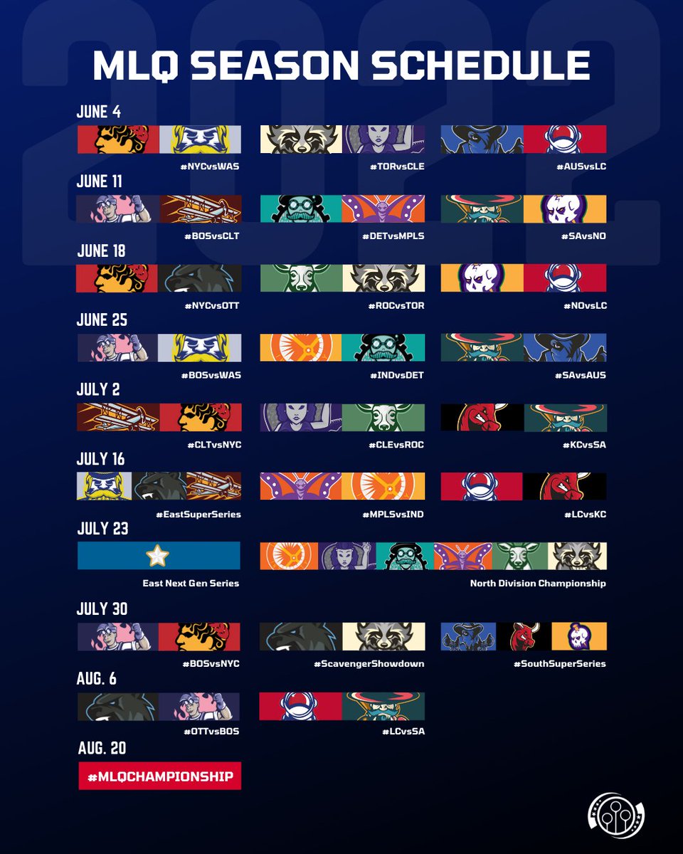 MLQuadball's tweet photo. Mark your calendars – Presenting the 2022 MLQ Season Schedule 🙌 

🔗: https://t.co/bECrGElKB5 https://t.co/1JCQoeWFXD