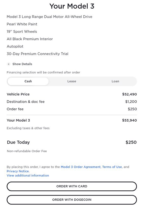 oddcrypto_'s tweet photo. #Fondamental Le technique se lie au fondamental alors que Tesla teste le paiement en dogecoin sur son site internet. Une intervention de cet acteur à cette échelle pourrait contribuer à la propulsion de l'actif, pourquoi pas sur les niveaux évoqués avant d'envisager davantage https://t.co/icQGf7Oflq