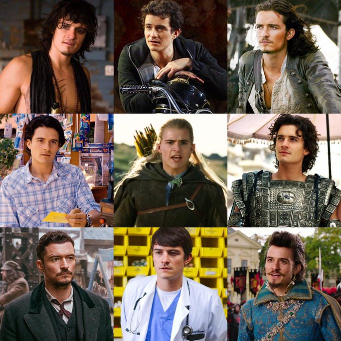 Happy Birthday to this versatile king, Orlando Bloom    Can you name all nine of these projects? 