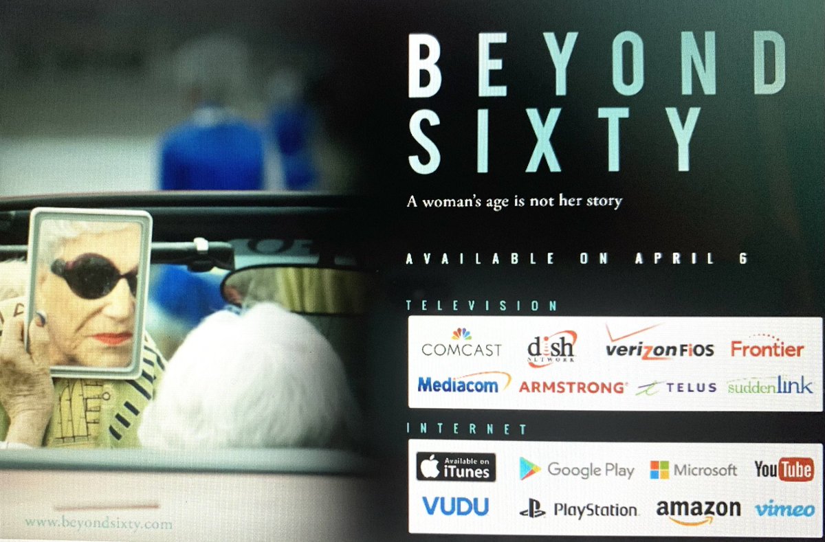 DaveyLissa's tweet photo. @vespa2222 Will you tweet this? It is my first film, a documentary about women over age 60, telling their stories and showing their continuing relevance and resilience. it was distributed April 2021,found on all platforms shown. Melissa Davey, Director/Exec Producer https://t.co/kNri8Vrl4h