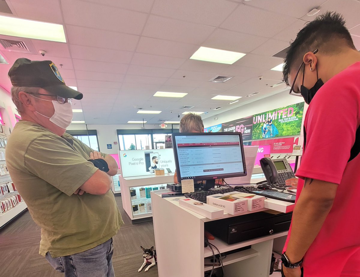 🎉 <a href="/LTKbrian/">Brian Arias</a> Providing the ULTIMATE MAGENTA GLOVE EXPERIENCE by handing out free pet SWAG to our dog customers 🐕 🥰 The dog owners switched 4 lines from Verizon today!🎉🤩 We love hooking up our furry pet lovers with T-Mobile swag!💯✅ @OrlandoBeastDM
