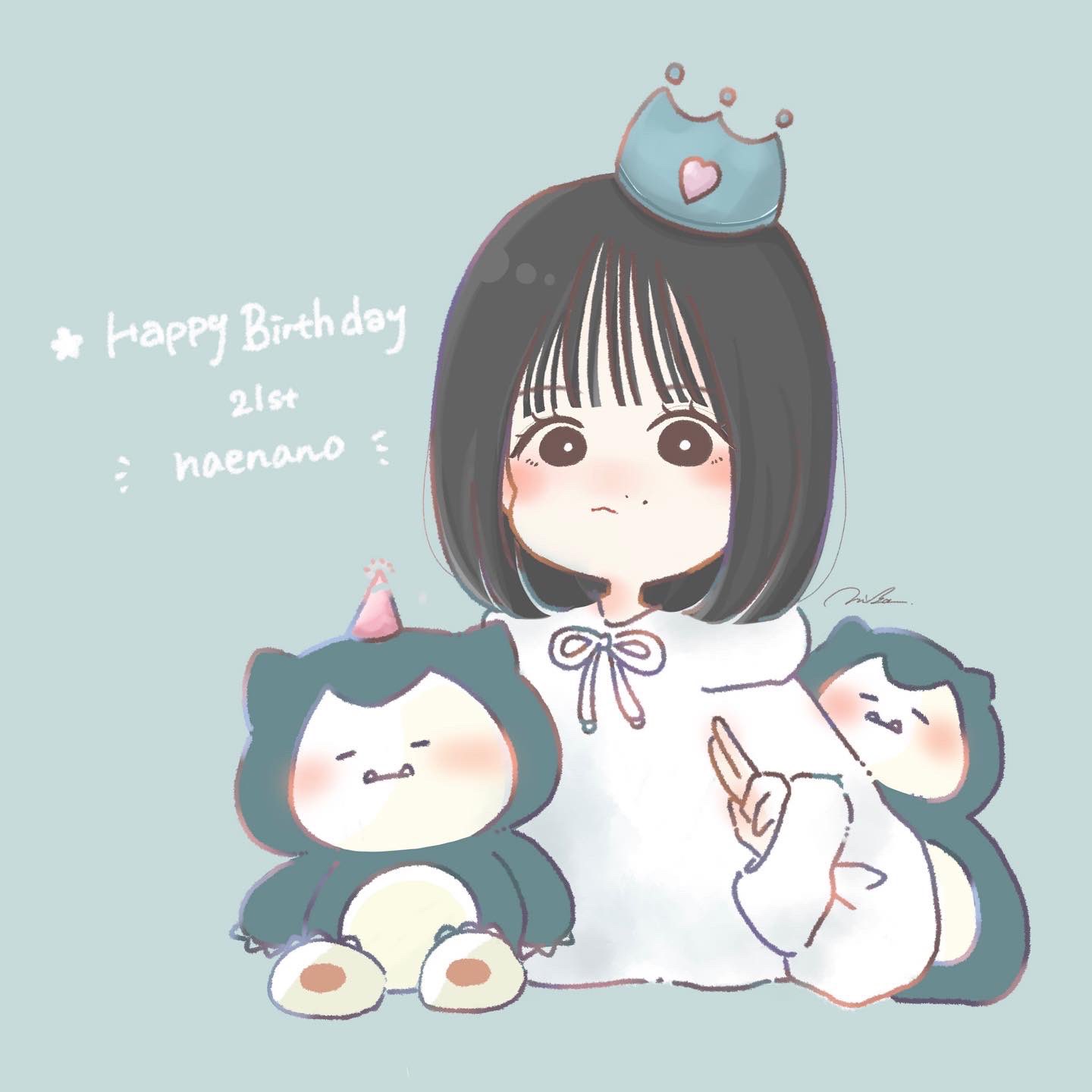 未 夏 今日は私の大好きななえなのちゃんの誕生日です 21歳おめでとう なえちゃんこれからもずっと大好きです 𓂃 𓈒𓐍 イラスト なえなの ごんちゃん なえなの好きな人と繋がりたい ごんちゃんと繋がりたい カビゴン ゆるいイラスト な