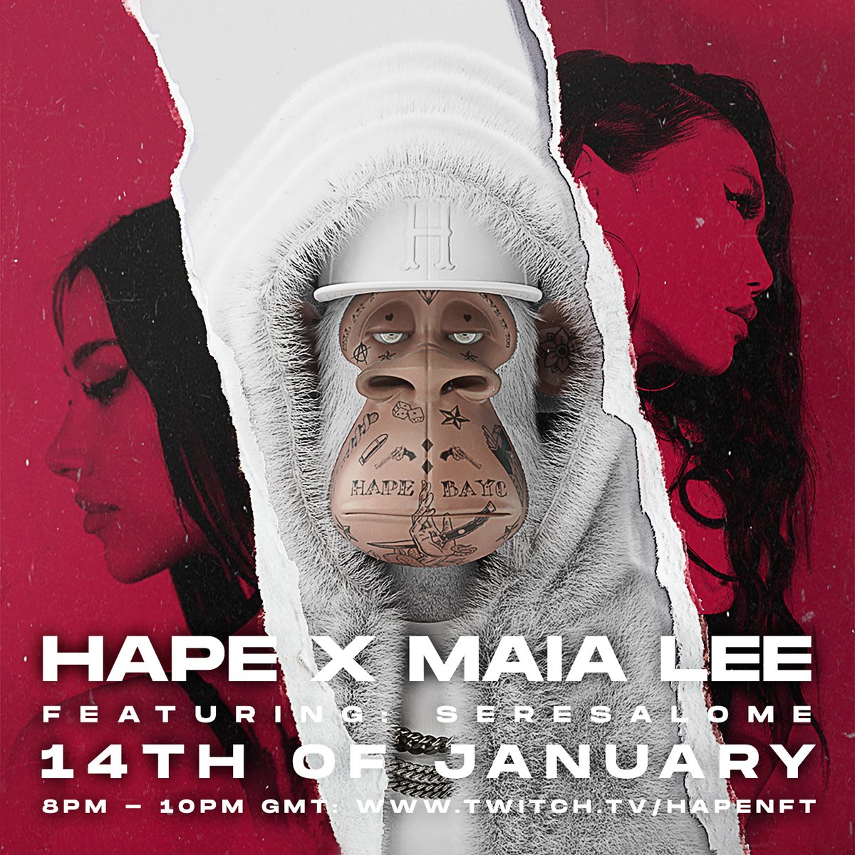 Heating up to mint on the 19th with 
<a href="/sophiemaialee/">By Maia Lee</a> &amp; @SereSalome

14/1/2022. Be there.

🦍🤍🍌™️