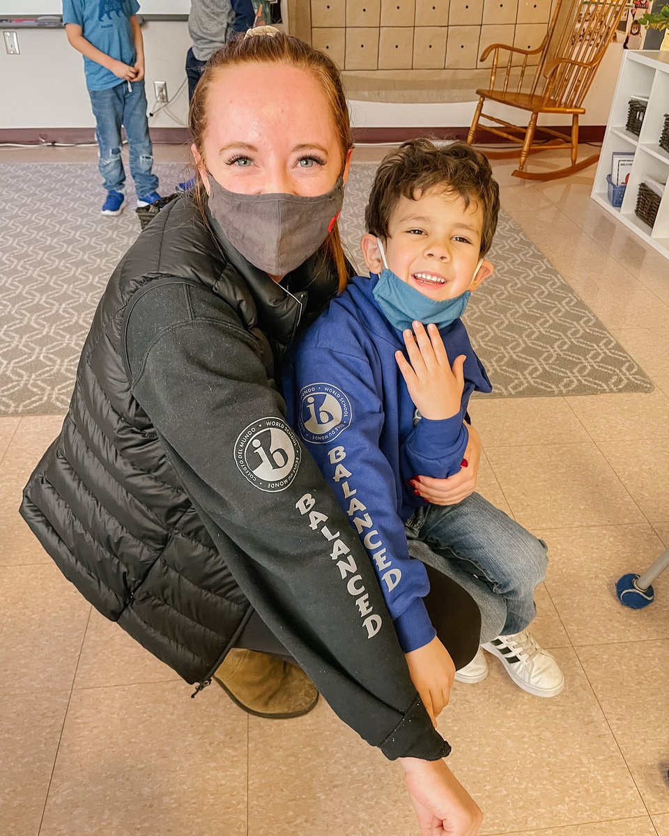 L.O and I were wearing our PWE sweaters today, and L noticed that we have matching Learner Profile attributes as well! ☺️ #pyp