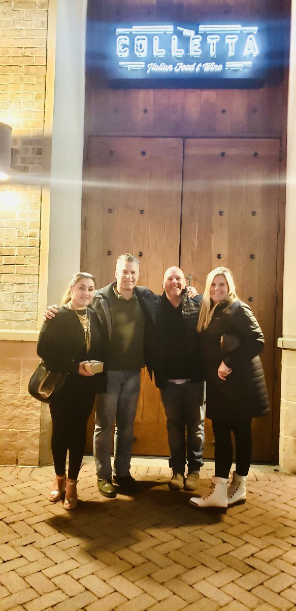toddburkhalter's tweet photo. Our #DrivePlanning kickoff weekend began with dinner with @DavidJBradford1 and Gaby @jburk920 and myself having dinner at Colletta #avaloninsider https://t.co/LLoB7IxfZR