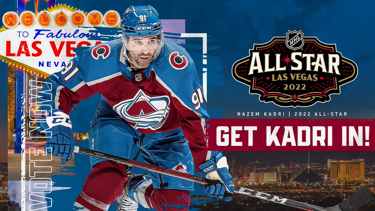Alright, now we need YOU. 

Get Kadri to All-Star: nhl.com/vote

#Nazty #GoAvsGo