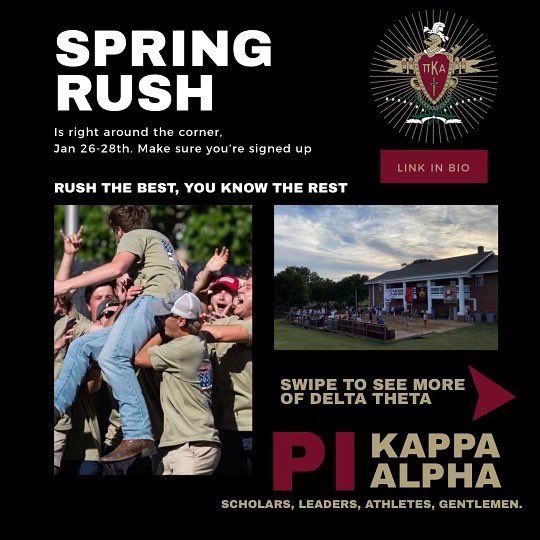 astatepike's tweet photo. Spring rush has arrived! If you’re a rushee, click the link in our bio to register. If you know someone who’s interested in rushing, be sure to send him the link…and say PIKE sent you. #PIKE #SpringRush #AState #Scholars #Leaders #Athletes #Gentleman https://t.co/lf4d8Ab31h