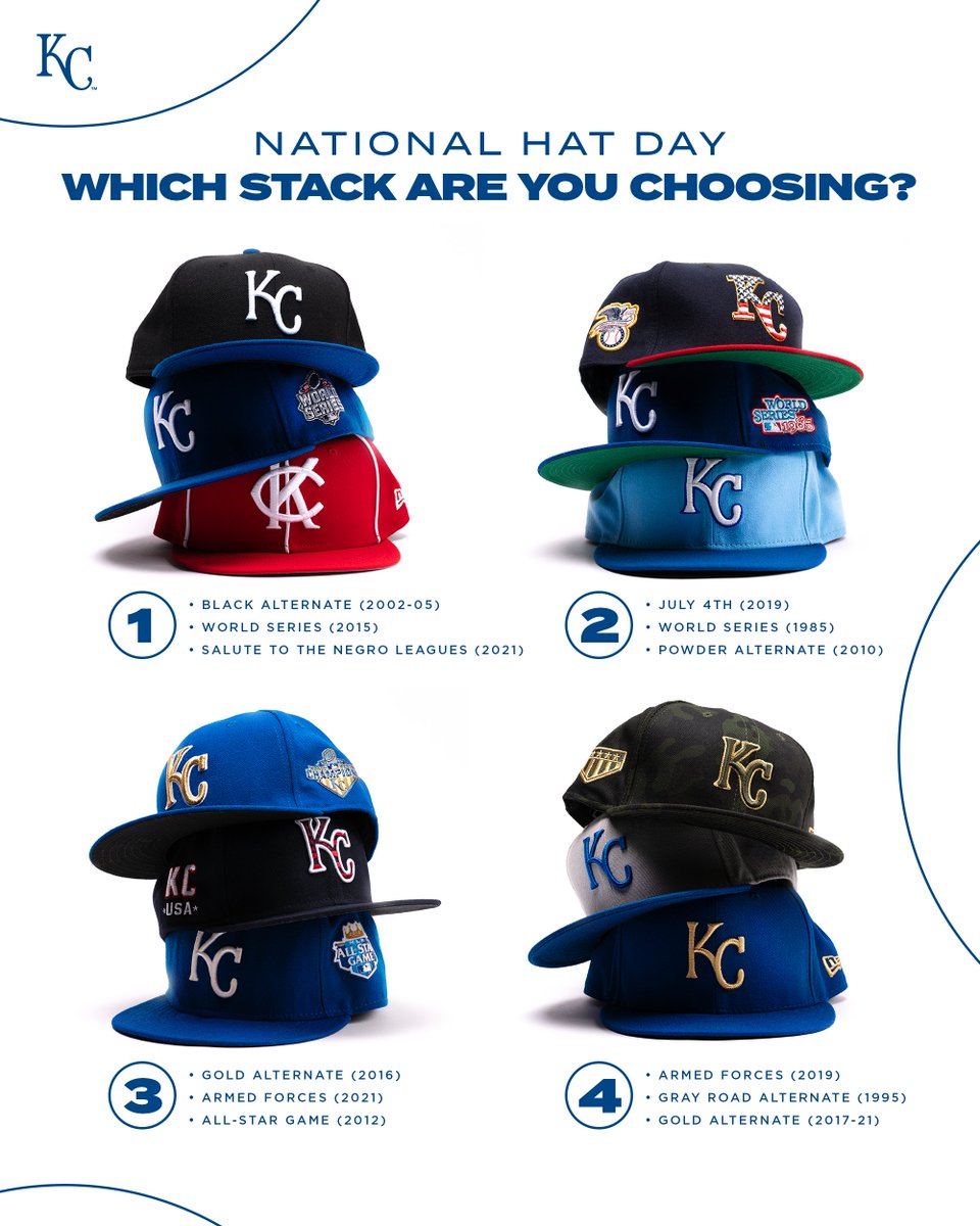 Royals's tweet photo. Add one collection to your closet.

#NationalHatDay https://t.co/rKpSaNkuI1
