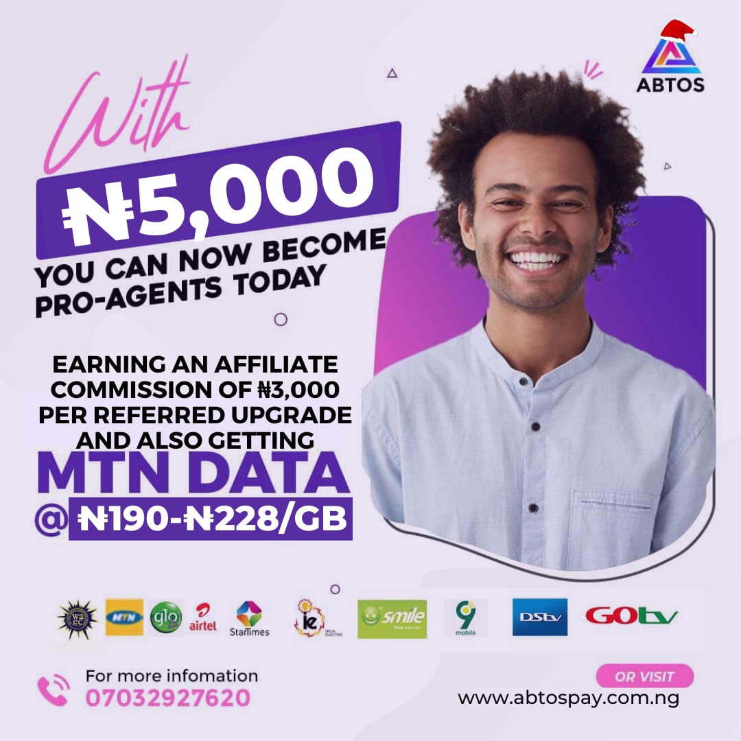 brianviktor67's tweet photo. https://t.co/bkA8ne8byk Register, Buy, Sell, Refer, Earn... With ABTOSPAY, you can make upto ₦10,000 per day. 

#abtos #abtospay #abtossolutions https://t.co/lCkN80fj0o