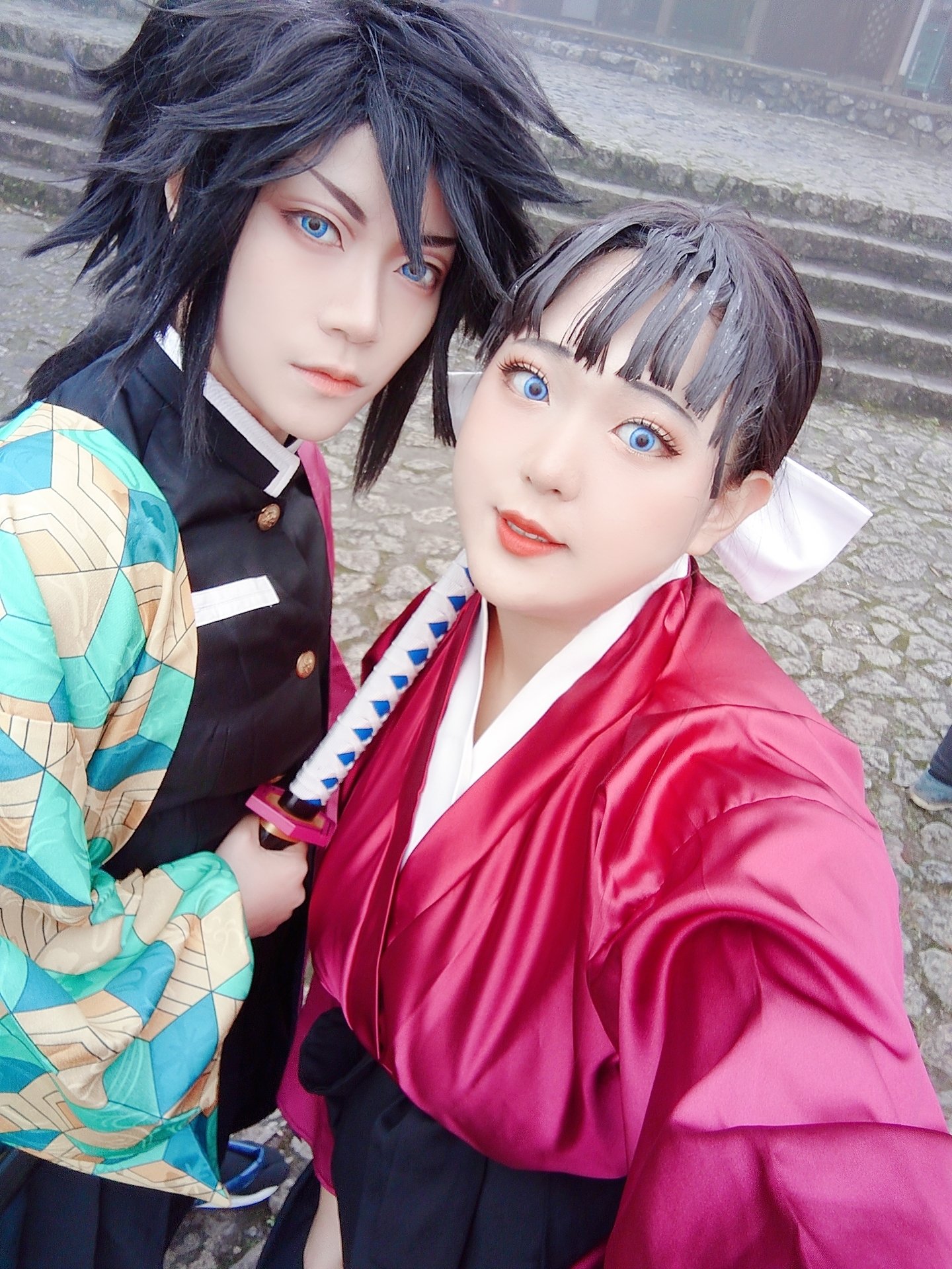 鬼滅の刃 冨岡義勇 コスプレ衣装 ウィッグ付き